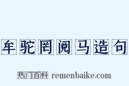 牟驼罔阅马造句是什么意思的图片